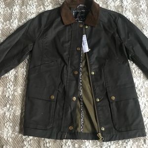 NWT: J. Crew, Hunter Green Jacket with Floral Detailing, Size XS